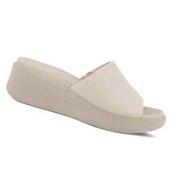 Women's Ecco Flowt Lx Wedge Sandals White | USA 183SGL